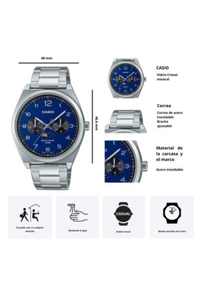 Reloj Casio Modelo MTP-M300D-2A Diseño Elegante