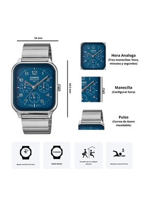 Reloj Casio MTP-M306D-2A Diseño Elegante
