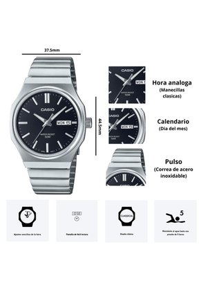 Reloj Casio Hombre MTP-E735D-1A Diseño Elegante