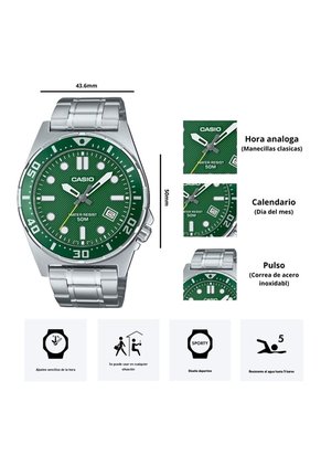 Reloj Casio MTD-135D-3A Diseño Deportivo