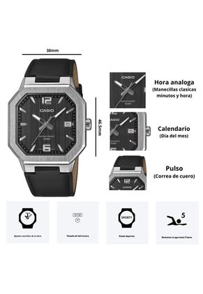 Reloj Casio Referencia MTP-B195L-1A Diseño Elegante