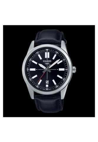 Reloj Casio MTP-VD01L-1E Negro Cuero Fechador