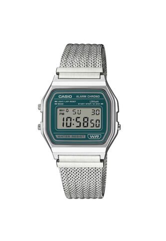 Reloj Casio Modelo A158WEM-3DF Plateado Unisex Casio