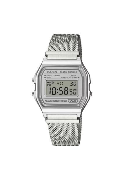 Reloj Casio Modelo A158WEM-7DF Plateado Unisex