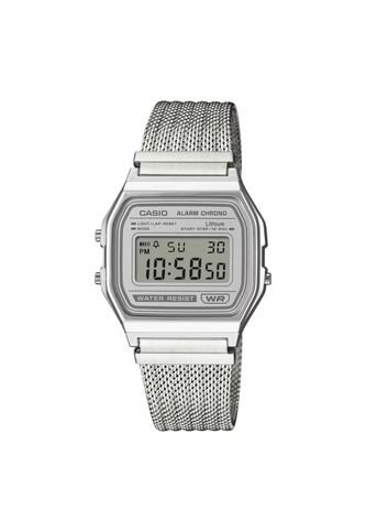 Reloj Casio Modelo A158WEM-7DF Plateado Unisex Casio