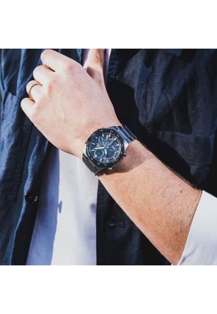 Reloj Casio Modelo Ecb-950db-1aef Plateado Hombre