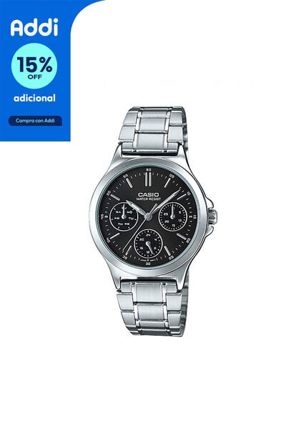 Reloj Para Mujer Casio Fashion Ltp Ltp-V300D-1A Plateado