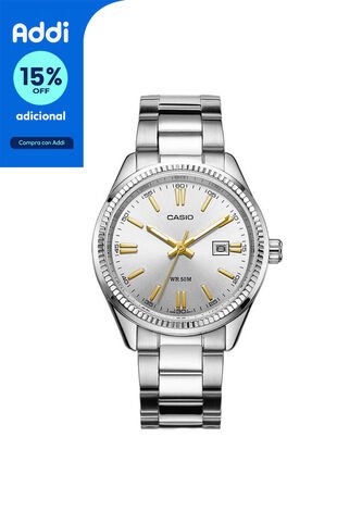 Reloj Para Mujer Casio Ltp1302D7A2V Plateado Casio