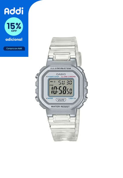 Reloj Casio Modelo LA-20WHS-7A Transparente Mujer