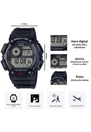 Reloj Casio Referencia AE-1400WH-1A Diseño Deportivo