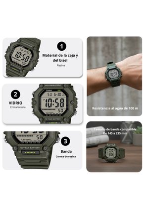 Reloj Casio AE-1600HX-3AV Diseño Deportivo