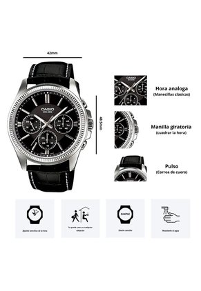 Reloj Casio Referencia MTP-1375L-1A Diseño Elegante