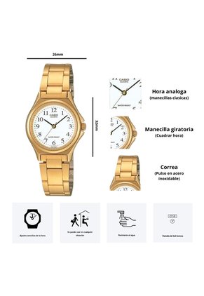 Reloj Casio Modelo LTP-1130N-7B Diseño Elegante