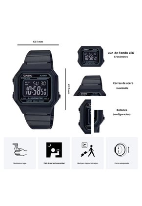 Reloj Casio Modelo B650WB-1B Diseño Clásico