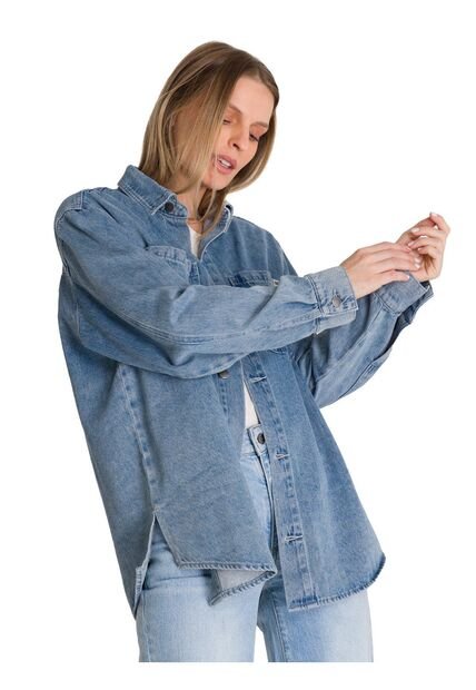 Chaqueta Mujer CAT OVERSIZED DENIM SHIR Azul CAT