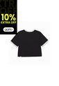 Camiseta Mujer Cat Caterpillar Ringer C Negro CAT de CAT