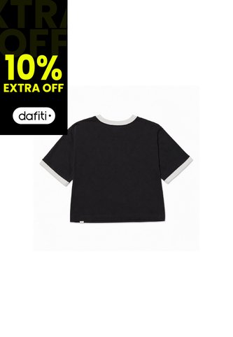 Camiseta Mujer Cat Caterpillar Ringer C Negro CAT CAT