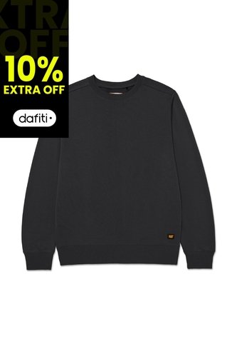 Buzo CAT Hombre FRENCH TERRY CW NECK Negro CAT CAT
