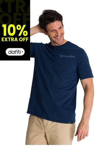 Camiseta Hombre CAT HEAVYWEIGHT HERITAGE Azul CAT CAT