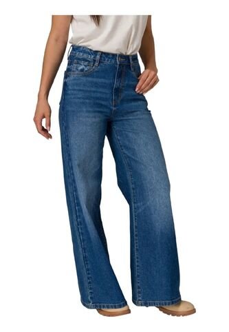 Pantalon CAT Mujer DENIM WIDE LEG Azul CAT CAT