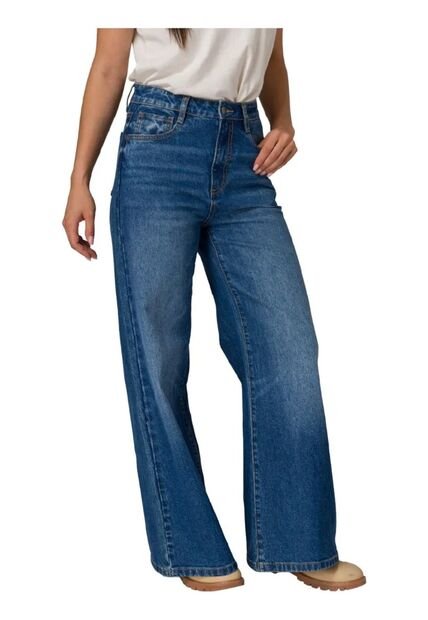 Pantalon CAT Mujer DENIM WIDE LEG Azul CAT