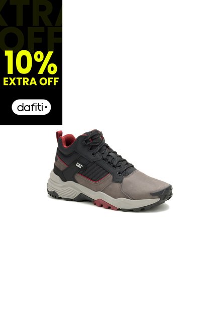 Bota Hombre Cat Grapple Leather Mid Gris CAT