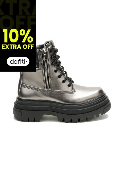 Bota Mujer CAT BOLDER ZIP Plateado CAT