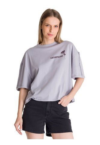 Camiseta Mujer CAT OVERSIZE GRAPHIC TEE Gris CAT CAT