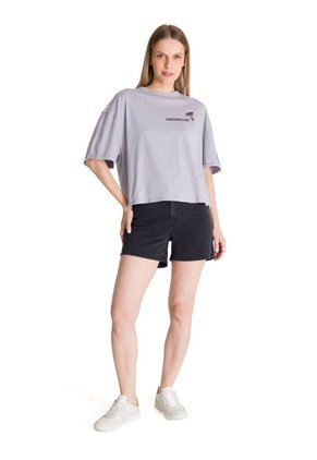 Camiseta Mujer CAT OVERSIZE GRAPHIC TEE Gris CAT
