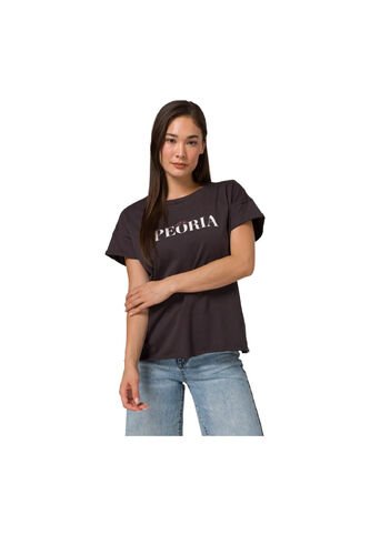 Camiseta CAT Mujer PEORIA RELAXED GRAPH Negro CAT CAT