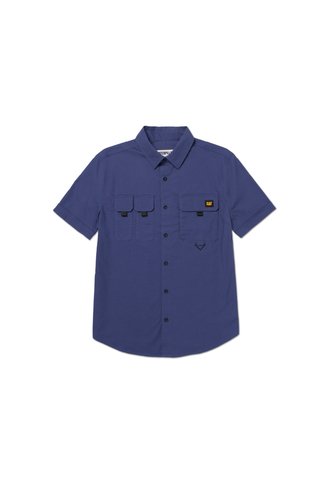 Camisa Hombre Cat Utility S/S Shirt Azul CAT CAT