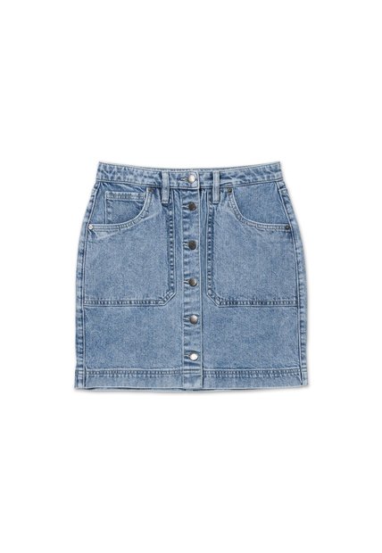 Falda Mujer Cat Denim Shank Front Sk Azul CAT