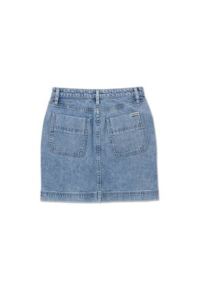 Falda Mujer Cat Denim Shank Front Sk Azul CAT