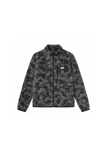 Buzo Hombre Cat Microfleece Full Zip Gris CAT