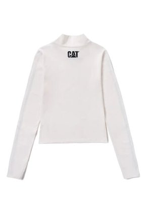 Camiseta CAT Mujer SPORTY MOCK NECK L/S Blanco CAT
