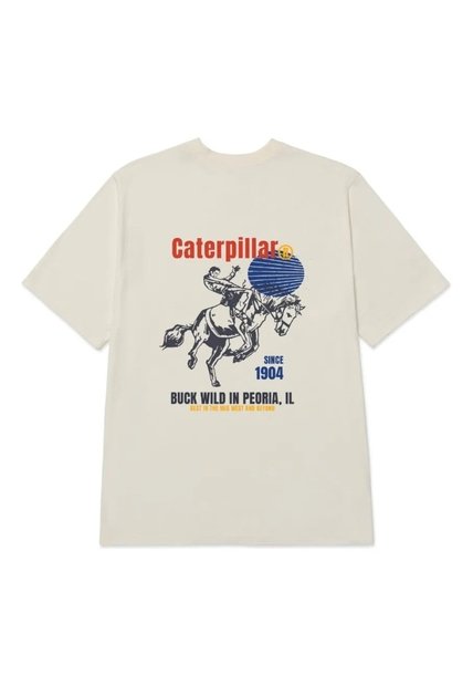 Camiseta CAT Hombre WESTERN URBAN GRAPHI Vainilla CAT