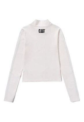 Camiseta CAT Mujer SPORTY MOCK NECK L/S Blanco CAT