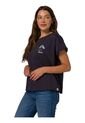 Camiseta CAT Mujer CROSS STITCH RELAXED Azul CAT de CAT