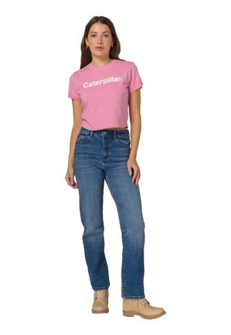 Camiseta CAT Mujer RG CROP GRAPHIC TEE Marfil CAT CAT