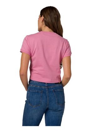Camiseta CAT Mujer RG CROP GRAPHIC TEE Marfil CAT