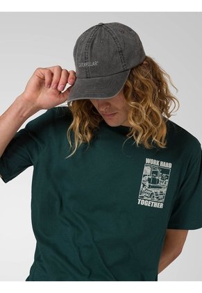 Gorra Hombre CAT 6 PANEL WASHED UNSTR Negro CAT