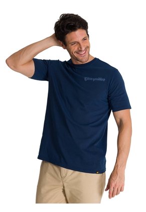 Camiseta Hombre CAT HEAVYWEIGHT HERITAGE Azul CAT