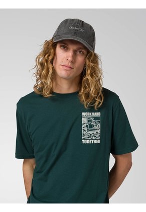 Gorra Hombre CAT 6 PANEL WASHED UNSTR Negro CAT