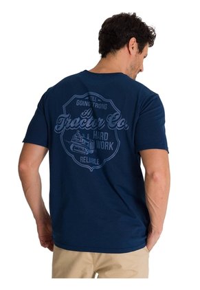 Camiseta Hombre CAT HEAVYWEIGHT HERITAGE Azul CAT