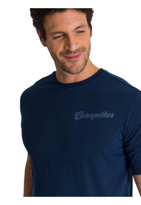 Camiseta Hombre CAT HEAVYWEIGHT HERITAGE Azul CAT