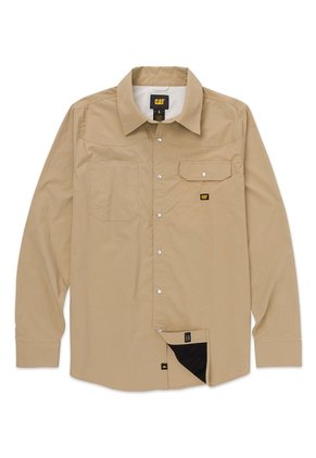 Camisa Hombre CAT LIGHTWEIGHT L/S WEST Khaki CAT