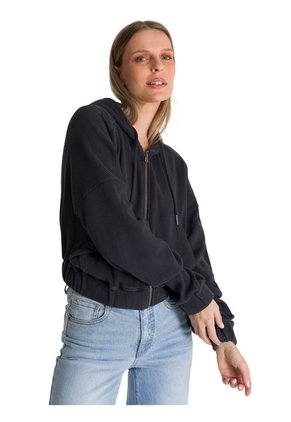 Buzo Mujer CAT WAFFLE-KNIT CROPPED Negro CAT