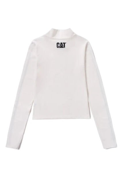 Camiseta CAT Mujer SPORTY MOCK NECK L/S Blanco CAT