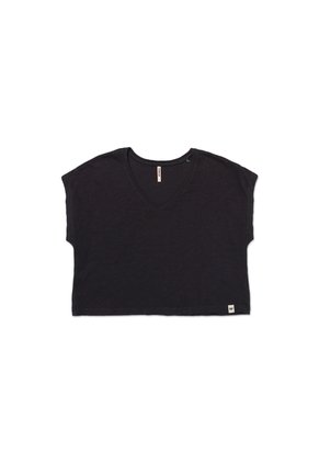 Chaleco Mujer Cat Slub Knit Deep V-Nec Negro CAT