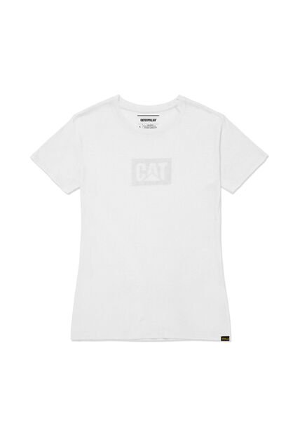 Camiseta Mujer CAT METALLIC CAT LOGO TE Blanco CAT